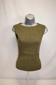 NWT Quince Cotton Cashmere Ribbed Olive Tank Size Medium - Picture 1 of 5