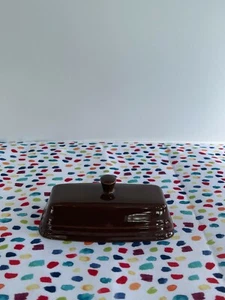 Fiestaware Schokolade kleine Butterdose Deckel Fiesta Retired braun Deckel NUR DECKEL - Bild 1 von 5