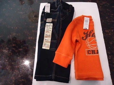   Lote de 2 piezas Pantalones Top The Childrens Place Niños Niños Talla 12M/M   Foto 1 de 4