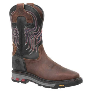 JUSTIN ORIGINAL WORKBOOTS WK2104- 115 EE Western Boot,EE,11 1/2,Brown,PR 52EF55 - Picture 1 of 2