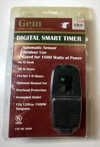 Gem Digital Smart Timer 1800 Watt Automatic Sensor Outdoors Lighting - Picture 1 of 2
