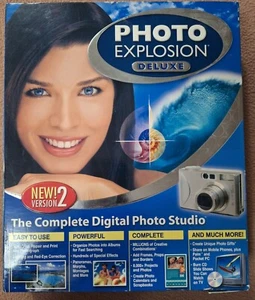 PHOTO EXPLOSION DELUXE 2.0 Complete Digital Photo Studio Windows 98 2000 ME XP - Picture 1 of 8