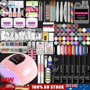 Nail Art Kits Full Acrylic Powder Liquid /W 54W UV LED Dryer Manicure Tool Set - Picture 1 of 27