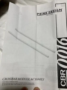 Prime Design CBR-0016, HIGH ROOF 84" Length Crossbar Pair. White Color. - Picture 1 of 6
