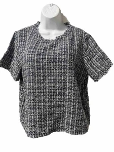 NWT Ann Taylor Factory Tweed Short Sleeve Blouse Size XL#13 - Bild 1 von 15