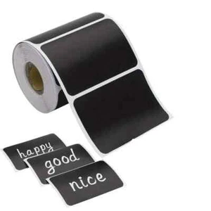 Chalkboard Stickers Labels PVC Vinyl Black Chalk Board Reusable - Picture 1 of 10