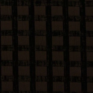 DESIGNER BLOCKED CHOCOLATE CHENILLE UPHOLSTERY DRAPERY FABRIC BY YARD 54"W - Picture 1 of 5