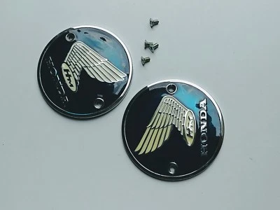 Honda CL160 CA77 C71 CA95 CA160 CB72 CB77 CL77 CL72 Fuel Gas Tank Emblem Blue - Image 1 of 4