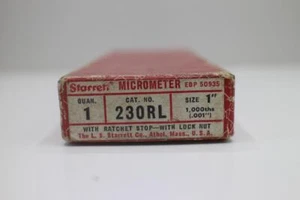Starrett No. 230RL micrometer 1" USA in box - Picture 1 of 9