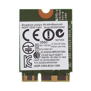 HP 797884-001Broadcom BCM943228Z 300M NGFF Bluetooth 4.0 WiFi WLAN WLAN Karte - Bild 1 von 1