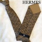  HERMES Men's Necktie Silk Multicolor High-Quality Line Free Shipping H445