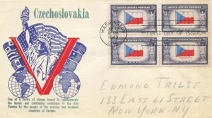 910 5c TSCHECHOSLOWAKEI - Dorothy Knapp - Goldstein - Bild 1 von 1