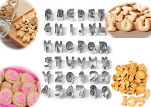 36 Small Piece Letter Cookie Cutters Alphabet Cookie Cutters Baking Accessories - Picture 1 of 6