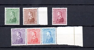Islandia 1937 Set Sellos Rey Cristián X (Michel 187/92) Bonito MNH (de hoja) - Imagen 1 de 2