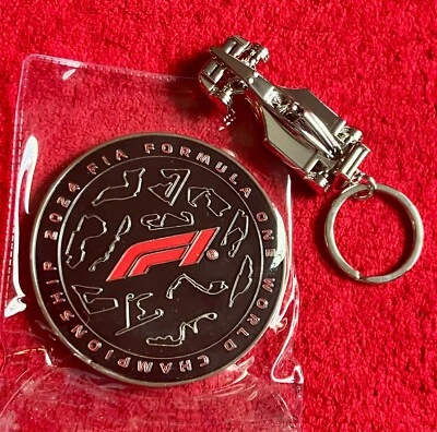 OFFICIAL FORMULA 1 GRAND PRIX F1 2024 LAS VEGAS BIG COIN + VENETIAN KEYCHAIN - Image 1 of 2