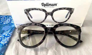 Optimum Optical Reader Glasses: Winged Frames in Gray Tortoise, New Girl 2.25NIB - Picture 1 of 3