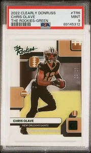 Panini Clearly Donruss The Rookies 2022 Chris Olave verde/25 #TR6 PSA 9 - Imagen 1 de 2
