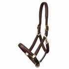 LEATHER HEAD COLLAR FULLY RAISED & PADDED, BROWN COLOR FULL, COB AN PONY SIZE