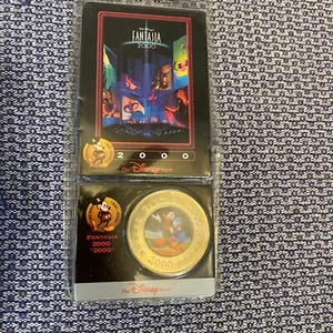 The Disney Store Fantasia 2000 Coin Donald/Daisey Heads Side Mickey Mouse Tales - Picture 1 of 4