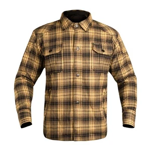 Mens Motorcycle Motorbike Flannel Lumberjack Shirt Made With Kevlar CE Armour - Picture 1 of 14