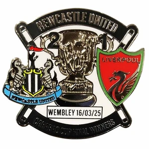 Insignia de ganadores de la Copa Carabao Newcastle Utd 2025, prendedor de ganadores de la Copa de la Liga Newcastle - Imagen 1 de 4