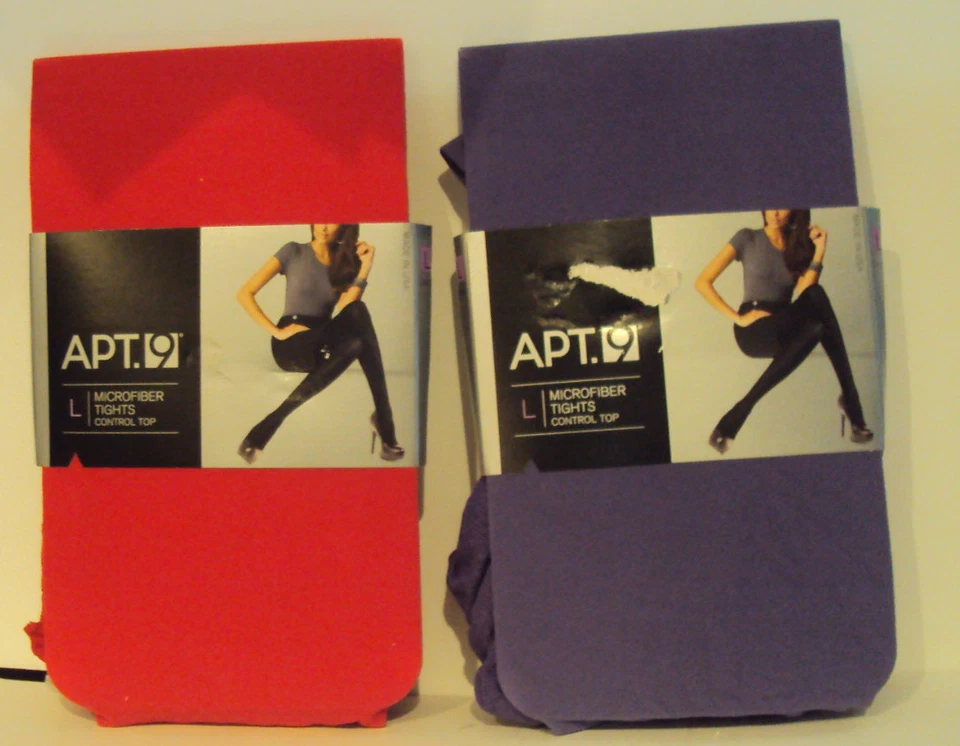 Womens Apt 9 Brand Microfiber Control Top Rouge or Orchard Tights Size S M  - Image 1 of 1