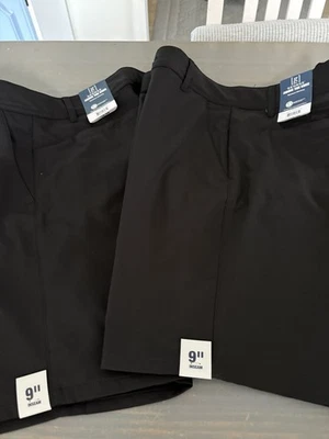 George Pantalones Cortos Para Hombres 36 Por encima de la Rodilla Nuevo Con Etiquetas Lote de 2 9” Entrepierna Negro E-60 Foto 1 de 4