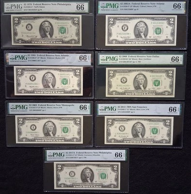 $2 Fed. Res. STAR Notes - 1976 to 2017A  -Complete SERIES SET - 66 EPQ -Gem Unc. - Image 1 of 4