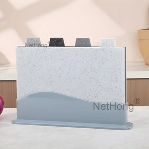 UK Index Cutting Board Set with Stand Plastic Chopping Board Set for Kitchens ~ - Picture 1 of 16