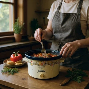 Rival Slow Cooker Crock-Pot Stoneware Summer Fruit 5qt Model 3355 - Picture 1 of 6