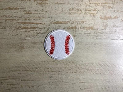 EMBROIDERED BASEBALL PATCH iron-on SPORTS TEAM UNIFORM EMBLEM FASTBALL PITCHER - Image 1 of 2