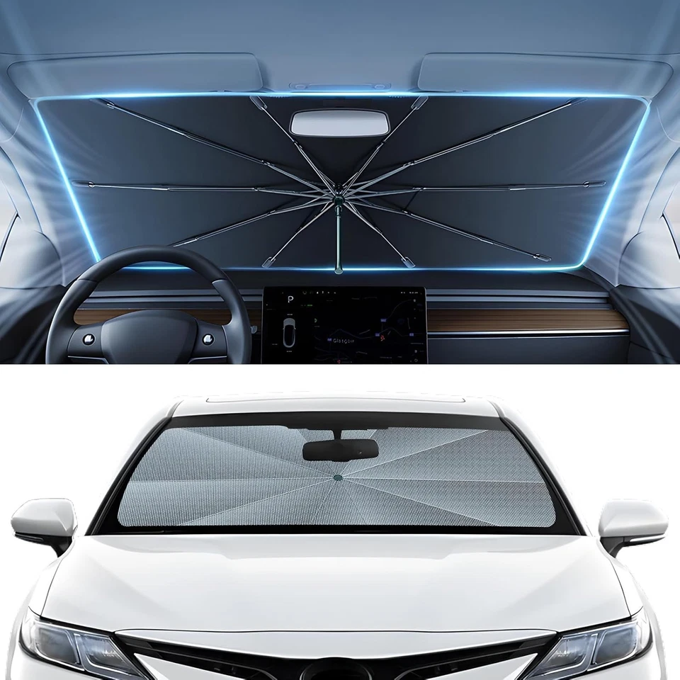 Parabrisas Parasol Paraguas, Mango Eje Flexible Giratorio 360° Mejorado Foto 1 de 4