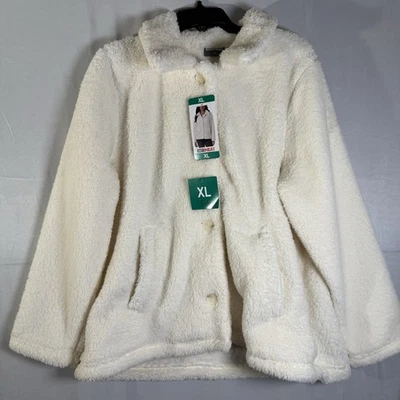 Chaqueta polar Sherpa 32 Degrees Heat para mujer blanco marfil talla XL - Abrigo nuevo con etiquetas Foto 1 de 4