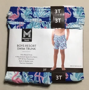 Jungen Resort Badehose mit integriertem Innenfutter von Member’s Mark 3T Flamingos - Bild 1 von 3