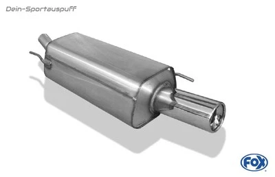 FOX Scarico Sportivo Ford Fiesta MK4 MK5 Jas Jbs Bj.95-01 1x90mm Rotondo Con ABS - Immagine 1 di 4