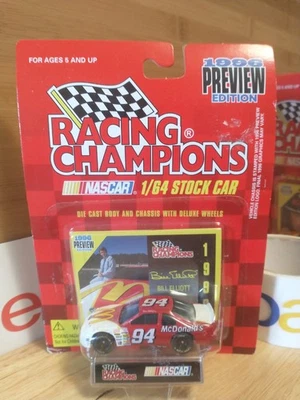 Racing Champions NASCAR 1/64 diecast #94 McDonalds Bill Elliott 1996 Preview - Image 1 of 4