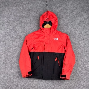 The North Face Dryvent Jacket Youth Boys XS Orange 3 in 1 Fleece Liner Coat - Picture 1 of 20