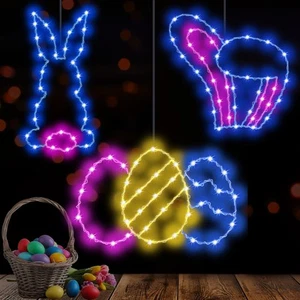 Easter Decorations Lights 3 Pack, Easter Window Lights with Timer & Remote - ... - Picture 1 of 7
