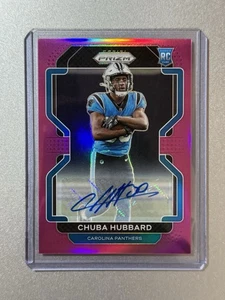 Chuba Hubbard Carolina Panthers Panini Prizm NFL 2021 PINK ROOKIE AUTO SP - Picture 1 of 8