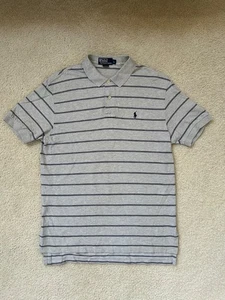 Polo by Ralph Lauren Men’s Polo Shirt L Gray Navy Striped Short Sleeve - Bild 1 von 6