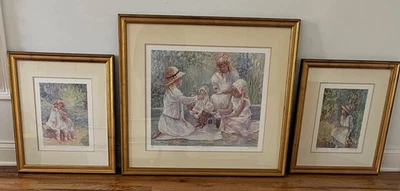 Tres litografías Irene Borg numeradas, firmadas, personalizadas enmarañadas y enmarcadas Foto 1 de 4