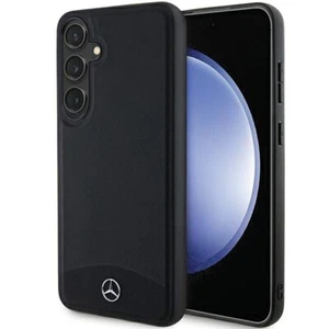 Funda para móvil Galaxy S24 Mercedes cuero auténtico estriado MagSafe negro logotipo - Imagen 1 de 8