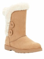 calistoga women's vegan suede faux fur moccasin