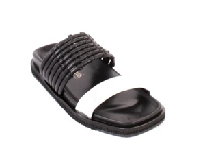 Laura Bellariva 7843 Black / Silver Leather Platform Sandals 37.5 / US 7.5 - Picture 1 of 8
