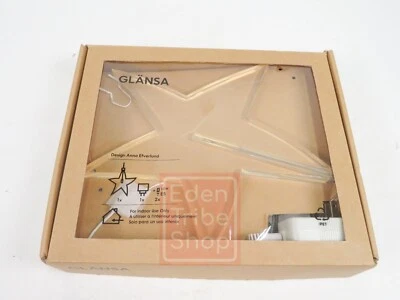 Ikea Glansa 11" Colgante Navidad Acrílico Transparente Estrella Luz Interior Lámpara Colgante Foto 1 de 4