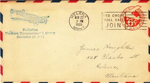 1935 Dedication of Northern Transcontinental Airways at Helena Mont. UC3 Cover