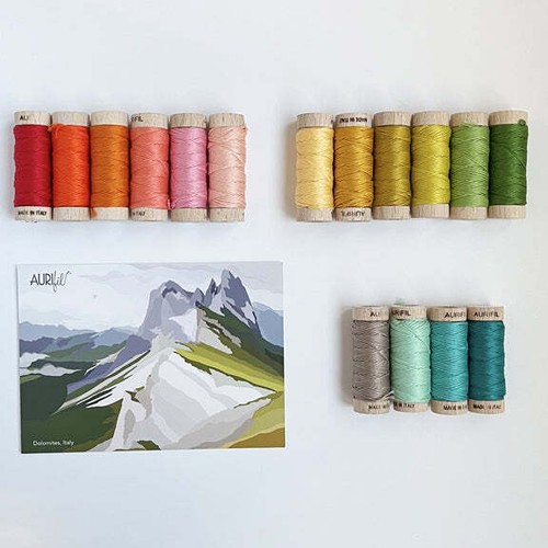 Aurifil Thread HOUSE COLLECTIONS (ACLAB1-6) 16 x Small Spools of Floss ...