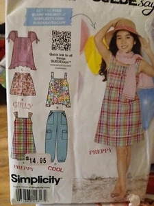 Girls simplicity pattern 8-16 pants,Dress,Top uncut pattern - Picture 1 of 1