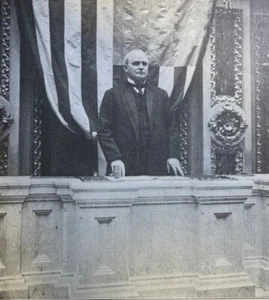 1911 Vintage Magazine Illustration Congressman Champ Clark in Speaker's Chair - Picture 1 of 2