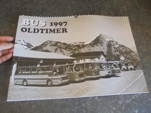 Ancien Autobus Autocar Saurer FBW Berna Calendrier Bus Oltimer 1997 - Imagen 1 de 12